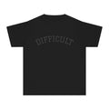 Youth Tee - 'DIFFICULT' Arch Graphic Black Shirt