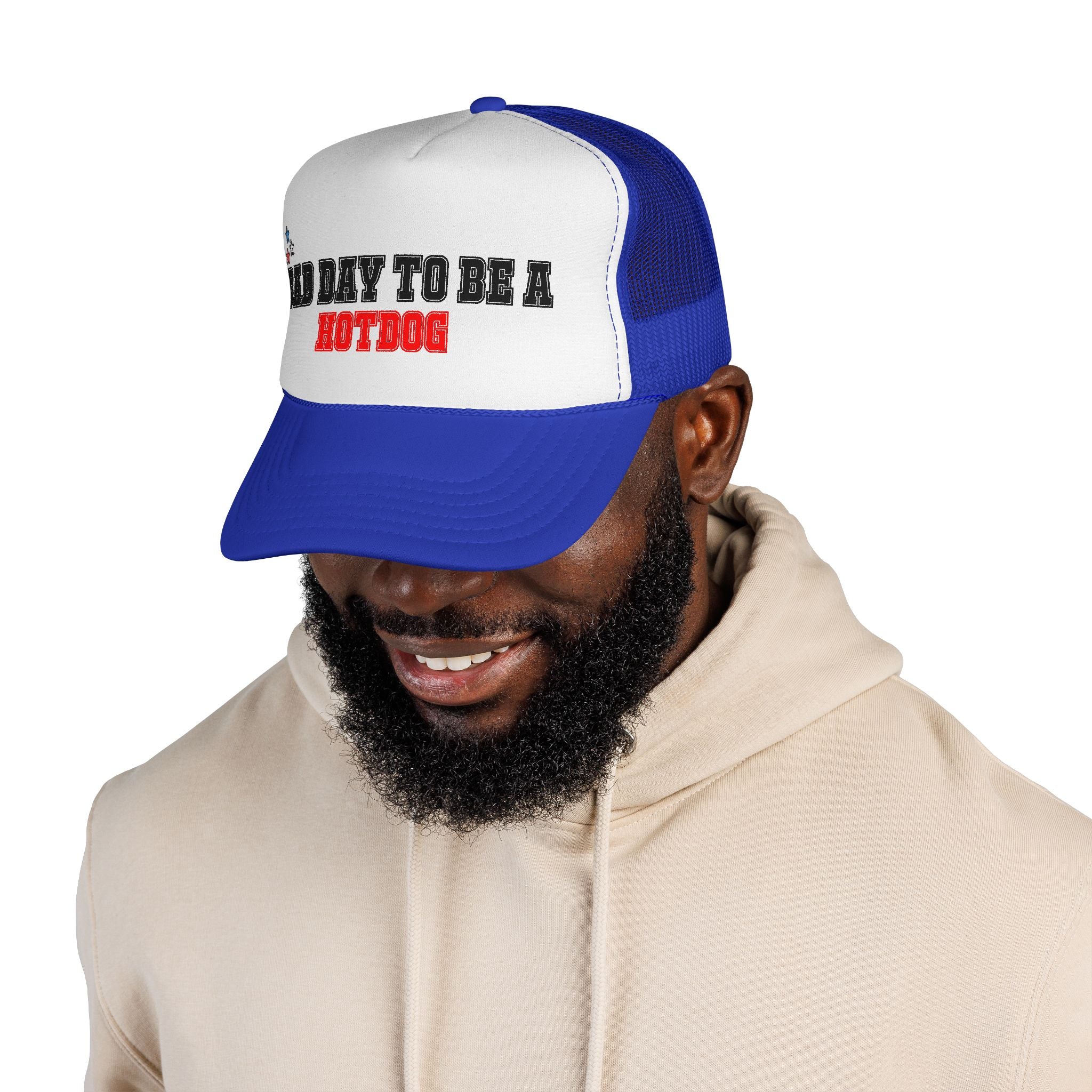 Trucker Hat - I Was Born To Be A Patriot Cap (Red, White & Blue Stars)