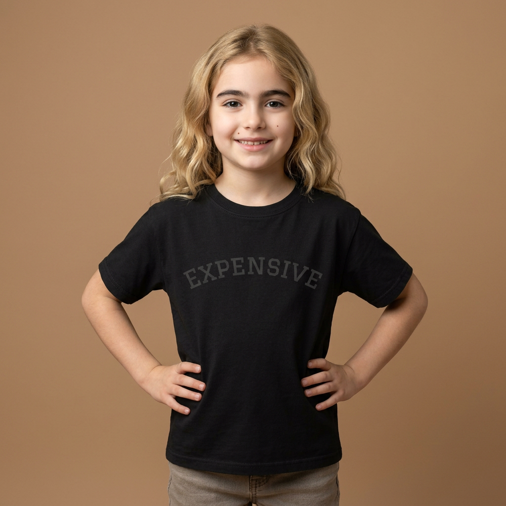 Youth Tee — 'Expensive' Arch Logo Graphic Shirt