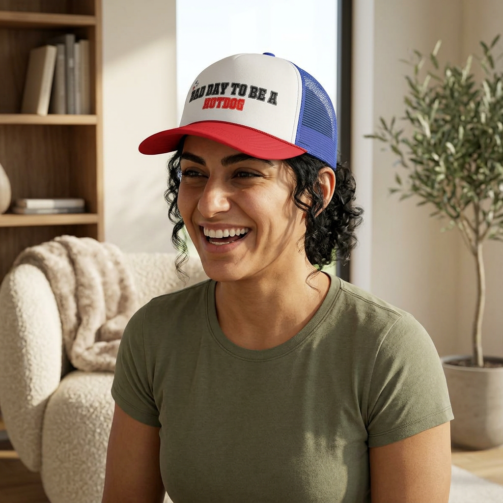 Trucker Hat - I Was Born To Be A Patriot Cap (Red, White & Blue Stars)