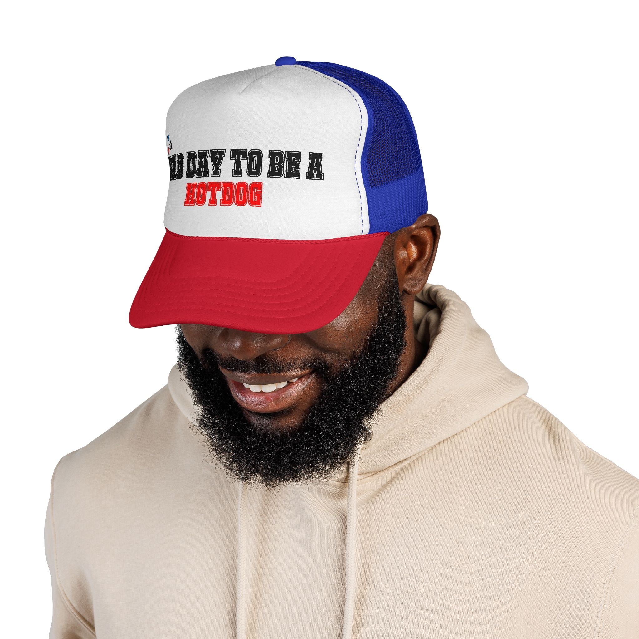 Trucker Hat - I Was Born To Be A Patriot Cap (Red, White & Blue Stars)