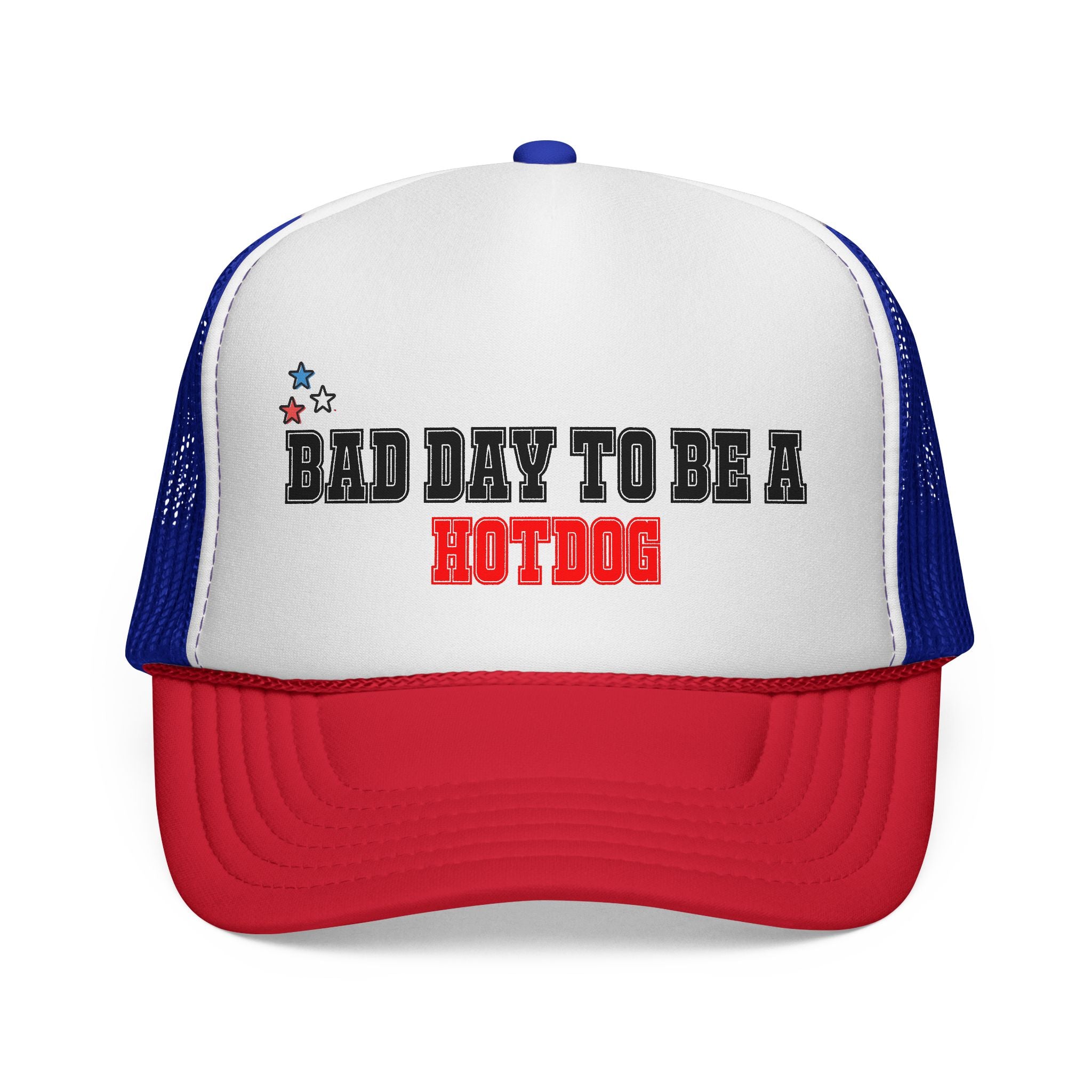 Trucker Hat - I Was Born To Be A Patriot Cap (Red, White & Blue Stars)